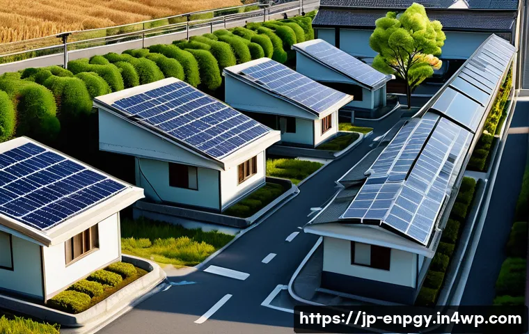 지속 가능한 에너지 배분을 위한 혁신 사례 - A modern Japanese rural town featuring a community-based microgrid